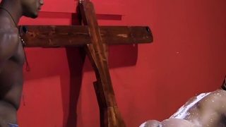 Flogging And Wax Torment With Black Lad