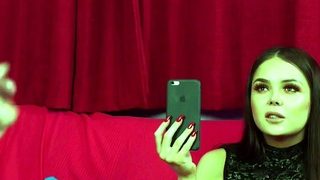 Naughty voyeur tempting guy for show