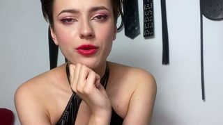 Sexy Brunette Babe Spreads Legs And Masturbates Shaven Twat