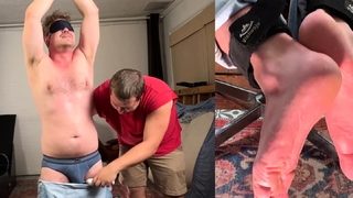 Dude Tied And Tickled For Slacking Off