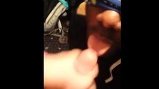 Black Twink Swallows White Cum in Interracial Blowjob