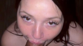 Big cock EXGF interracial busty geek coed blowjob
