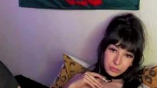 Collared Perfect Angel Upskirt Masturbation